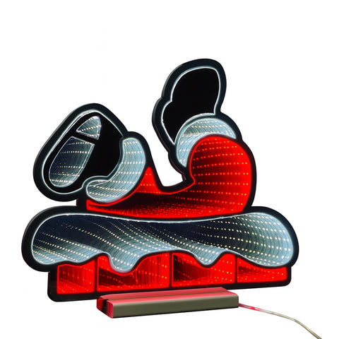 Santa Legs W/Chimney Infinity Light, Acrylic w/UL Plug, 15"