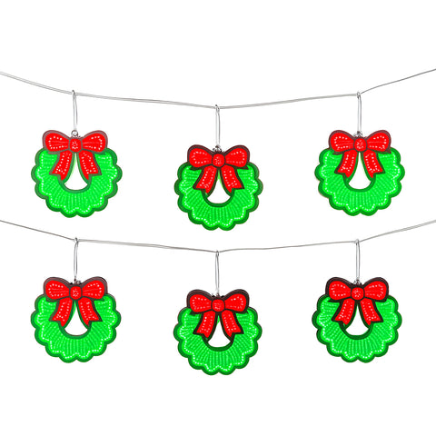 Wreath Infinity Light Garland, Acrylic w/UL Plug, 44"