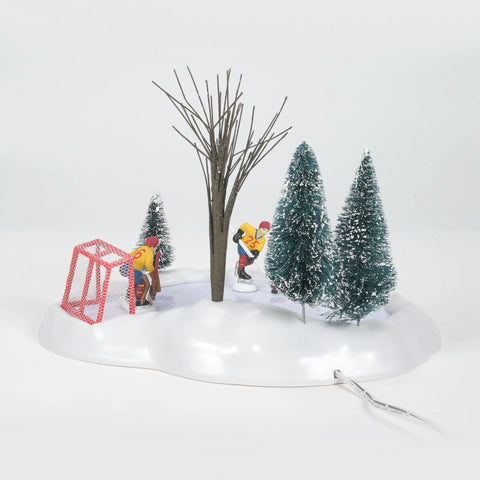 Village Accessories - Hockey Practice Animated Display, 6"