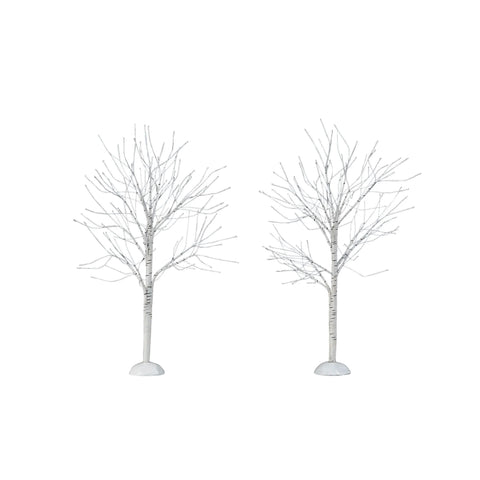 Village Accessories - Winter Birch Tree Figurines, 12" (Set of 6)