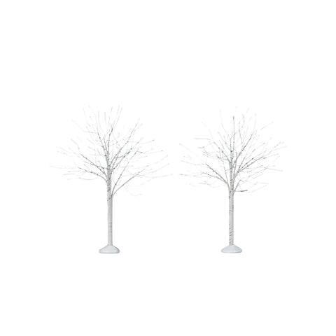 Village Accessories - Winter Birch Tree Figurines, 12" (Set of 6)