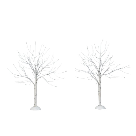 Village Accessories - Winter Birch Tree Figurines, 12" (Set of 6)