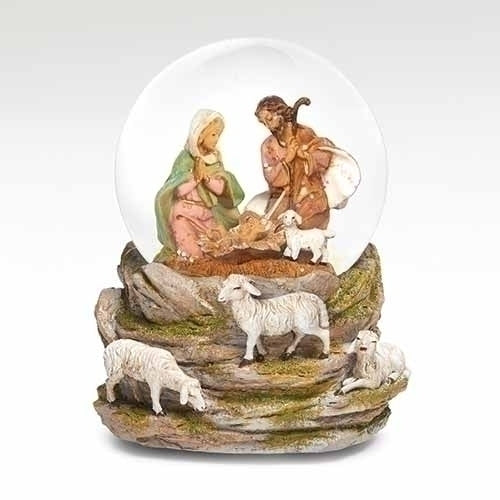 5.75" Musical Holy Family Water Globe