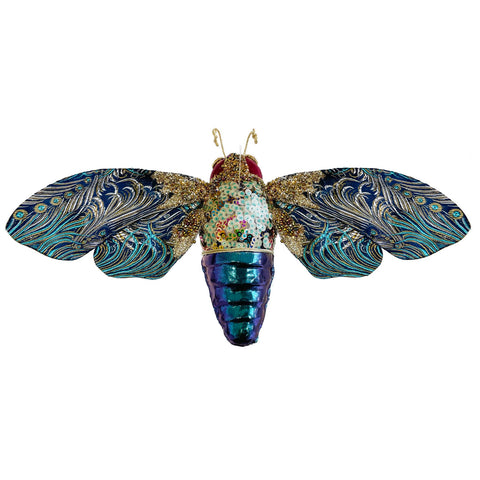 Night Fly Ornament - Purple & Green, 14.2"