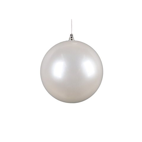 Shatterproof White Candy Apple Ball Ornament, 3" (80MM)