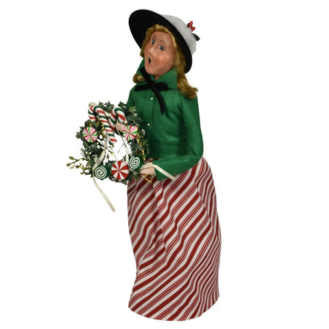 Merry Mint Woman Caroler Figurine, 13"