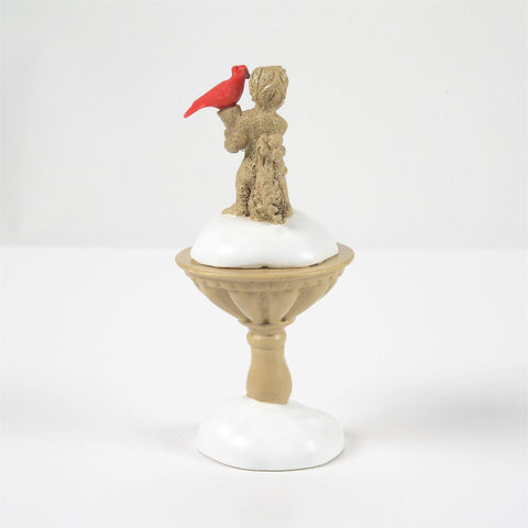 Village Accessories - Cardinal Christmas Fountain