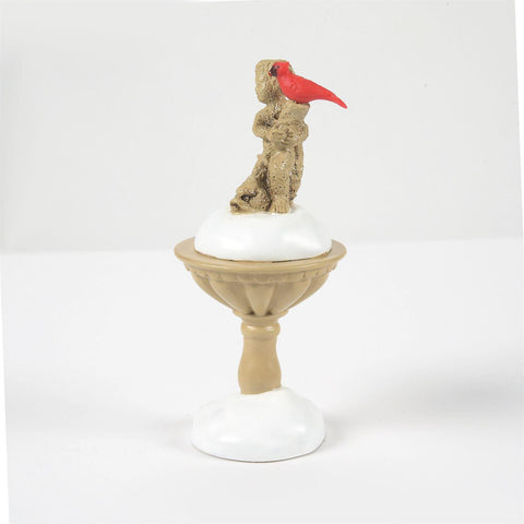 Village Accessories - Cardinal Christmas Fountain