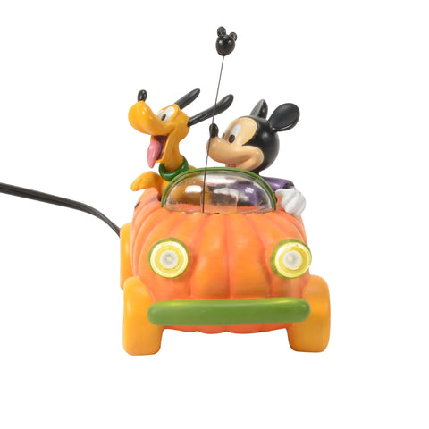 Disney Village - Arriving In Style Pumpkin Car Lighted Figurine, 4"