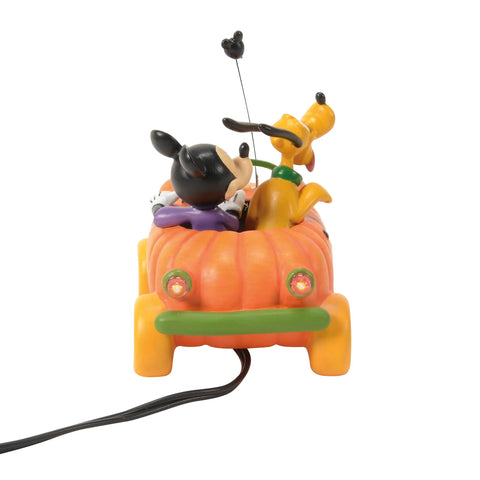 Disney Village - Arriving In Style Pumpkin Car Lighted Figurine, 4"
