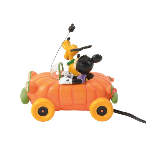 Disney Village - Arriving In Style Pumpkin Car Lighted Figurine, 4"