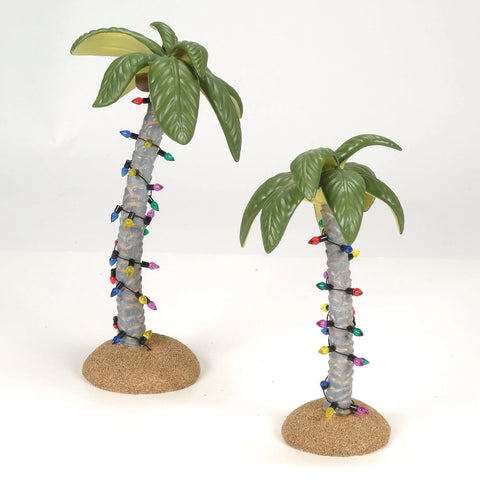 Village Accessories - Christmas Palms Figurines, 9" (Set of 2)