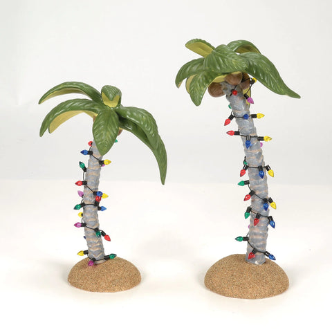 Village Accessories - Christmas Palms Figurines, 9" (Set of 2)