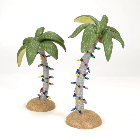 Village Accessories - Christmas Palms Figurines, 9" (Set of 2)