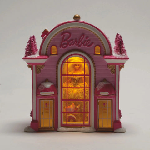 North Pole Series Village - Lighted Barbie Gown Boutique Figurine, 6.4" (Set of 2)