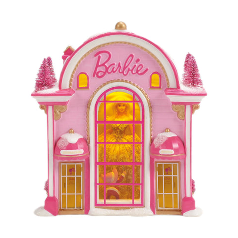 North Pole Series Village - Lighted Barbie Gown Boutique Figurine, 6.4" (Set of 2)
