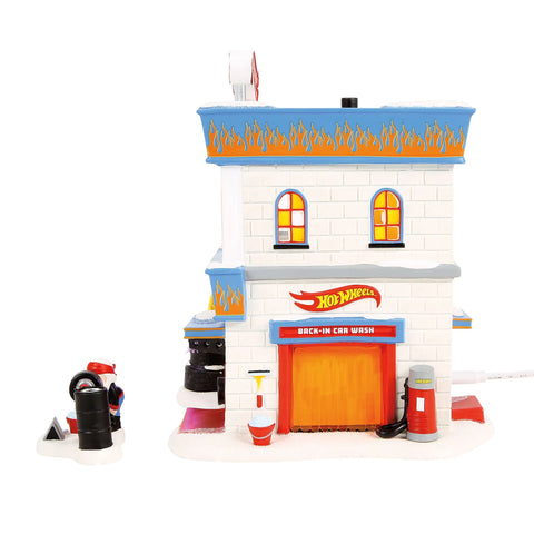 North Pole Series Village - Hot Wheels Detail Center Figurine, 7.3" (Set of 2)