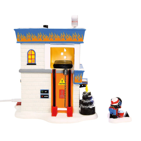 North Pole Series Village - Hot Wheels Detail Center Figurine, 7.3" (Set of 2)