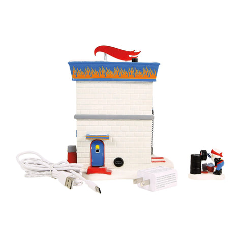 North Pole Series Village - Hot Wheels Detail Center Figurine, 7.3" (Set of 2)