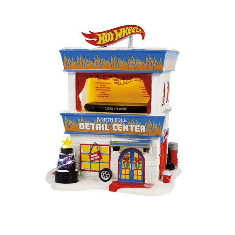 North Pole Series Village - Hot Wheels Detail Center Figurine, 7.3" (Set of 2)