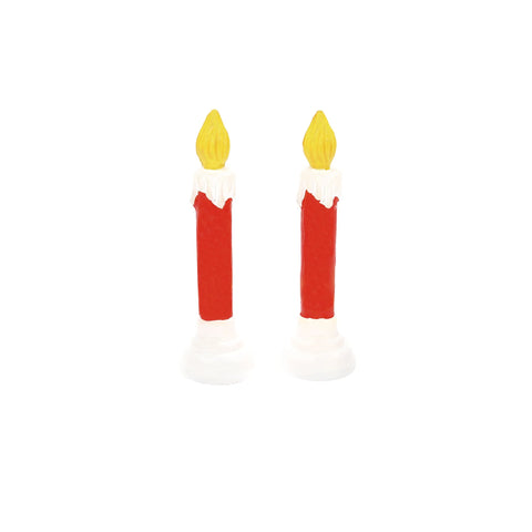Village Accessories - "Noel" Blow Mold Candle, 2.36" (Set of 2)