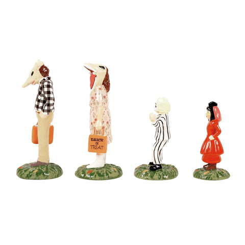 Snow Village Halloween - Beetlejuice Trick or Treaters Figurines, 3.5" (Set of 5)