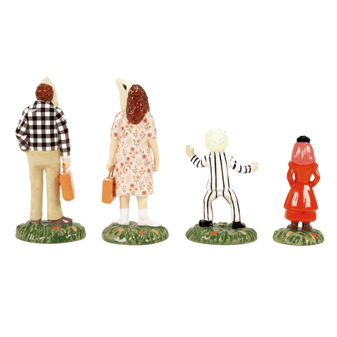 Snow Village Halloween - Beetlejuice Trick or Treaters Figurines, 3.5" (Set of 5)