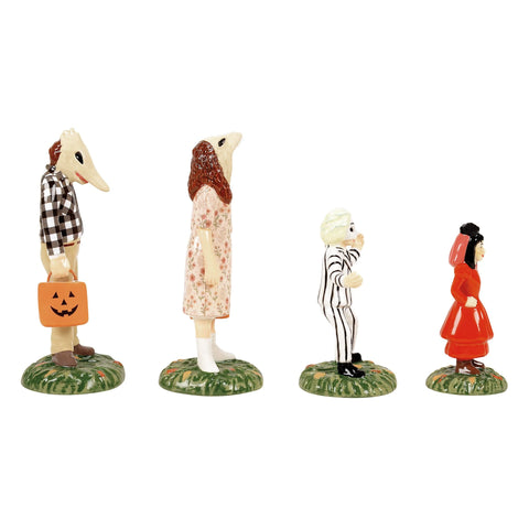 Snow Village Halloween - Beetlejuice Trick or Treaters Figurines, 3.5" (Set of 5)