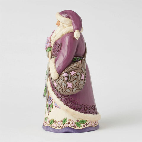 Jim Shore Heartwood Creek Royal Holiday Cheer Santa Figurine, 10.5"