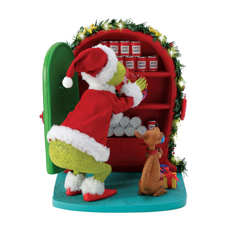 Christmas Dinner Grinch Figurine, 10"