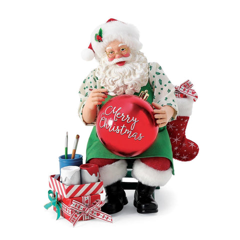 Possible Dreams Shiny and Bright Santa Figurine, 9"