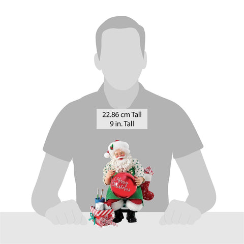 Possible Dreams Shiny and Bright Santa Figurine, 9"