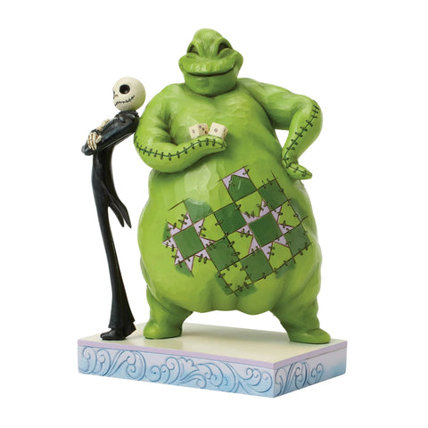 Jim Shore Disney Traditions Jack and Oogie Back-to-Back Figurine, 8.75"