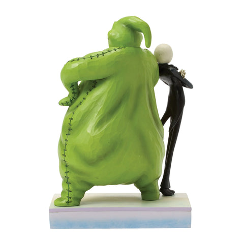 Jim Shore Disney Traditions Jack and Oogie Back-to-Back Figurine, 8.75"