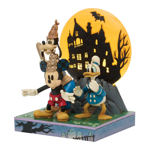Jim Shore Disney Traditions LED Lonesome Ghosts Figurine, 8.5"