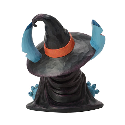 Jim Shore Disney Traditions Stitch Witch by Jack-o-Lantern Figurine, 5.9"