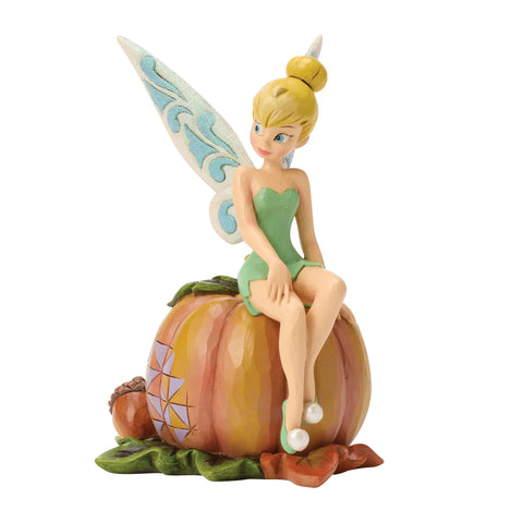 Jim Shore Disney Traditions Tinker Bell on Pumpkin Figurine, 5.75"