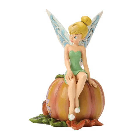 Jim Shore Disney Traditions Tinker Bell on Pumpkin Figurine, 5.75"