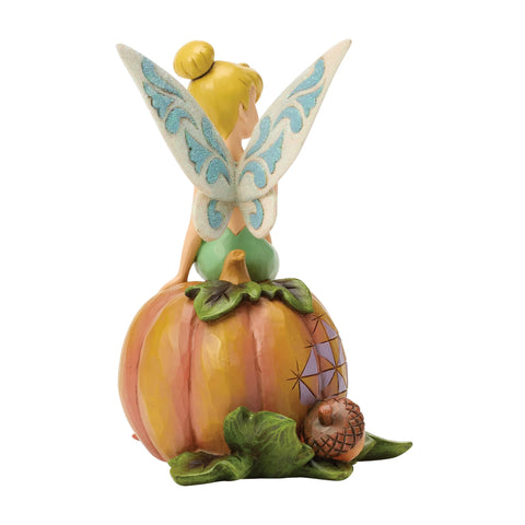 Jim Shore Disney Traditions Tinker Bell on Pumpkin Figurine, 5.75"