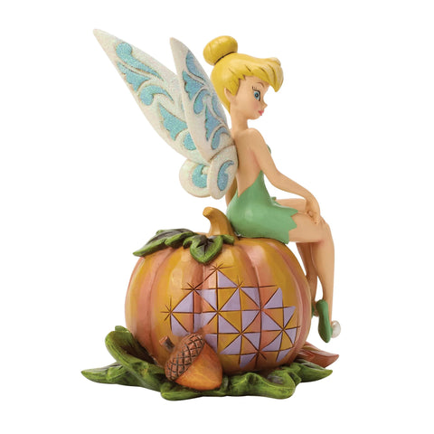 Jim Shore Disney Traditions Tinker Bell on Pumpkin Figurine, 5.75"