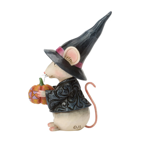 Jim Shore Heartwood Creek Halloween Mouse Witch Figurine, 4.25"