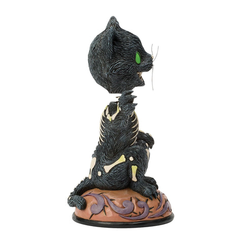 Jim Shore Heartwood Creek Halloween Bobble Head Black Cat Figurine, 6.5"