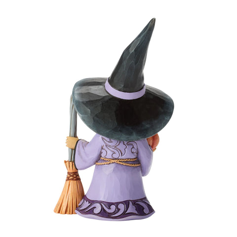Jim Shore Witch with Broom Figurine, 6.3"