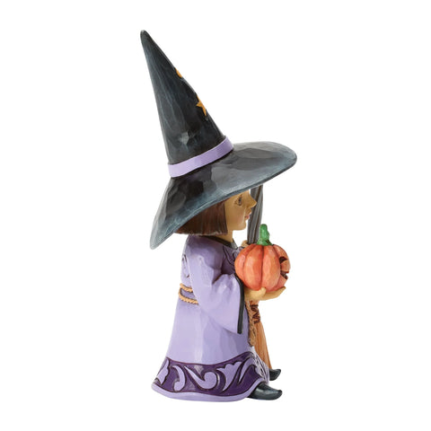 Jim Shore Witch with Broom Figurine, 6.3"