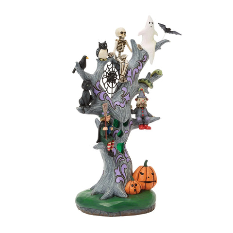 Jim Shore Scary LED Tree Figurine, 9"