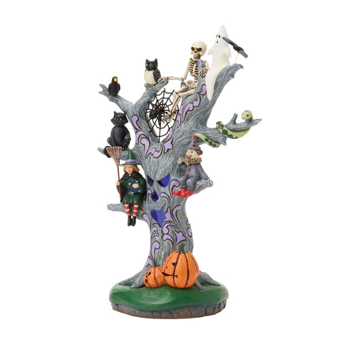 Jim Shore Scary LED Tree Figurine, 9"