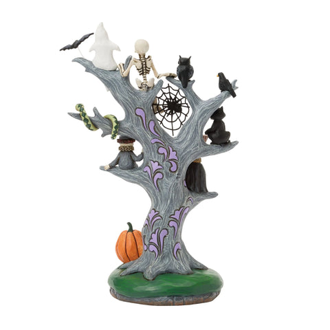 Jim Shore Scary LED Tree Figurine, 9"