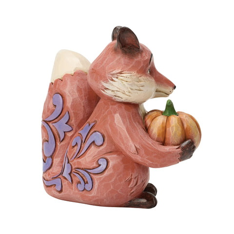 Jim Shore Heartwood Creek Harvest Fox with Pumpkin Figurine, 4.375"