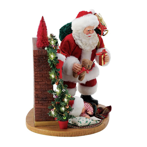 Possible Dreams Visions of Sugar Plums Santa Figurine, 10"