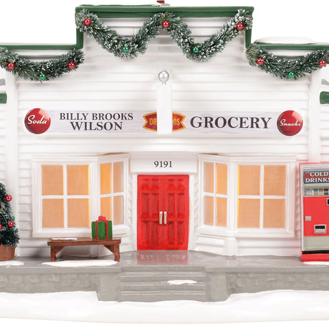 The Original Snow Village - Billy Brooks Grocer Figurine, 5.2"